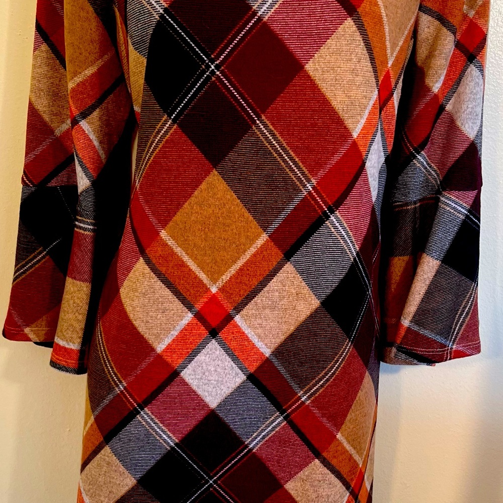 JCP JH NWOT Plaid Dress size L